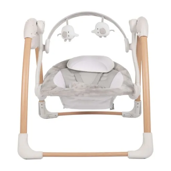Bo Jungle B-Portable Swing Dolphy Wood Pure White> Swings
