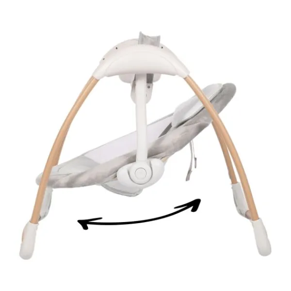 Bo Jungle B-Portable Swing Dolphy Wood Pure White> Swings