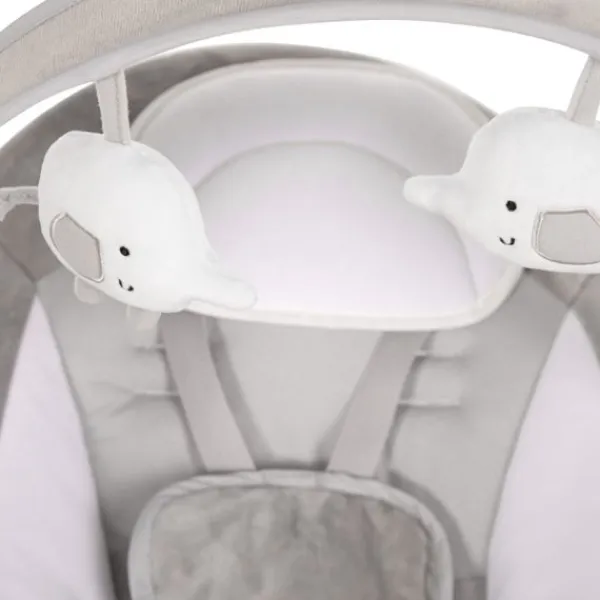 Bo Jungle B-Portable Swing Dolphy Wood Pure White> Swings