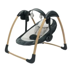 Bo Jungle Dolphy Wood Portable Swing - Shady Grey><noscript><img width=
