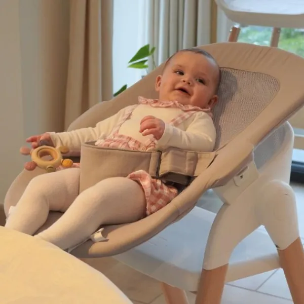 Bo Jungle Grow With Me Bouncer - Pure White> Sitters