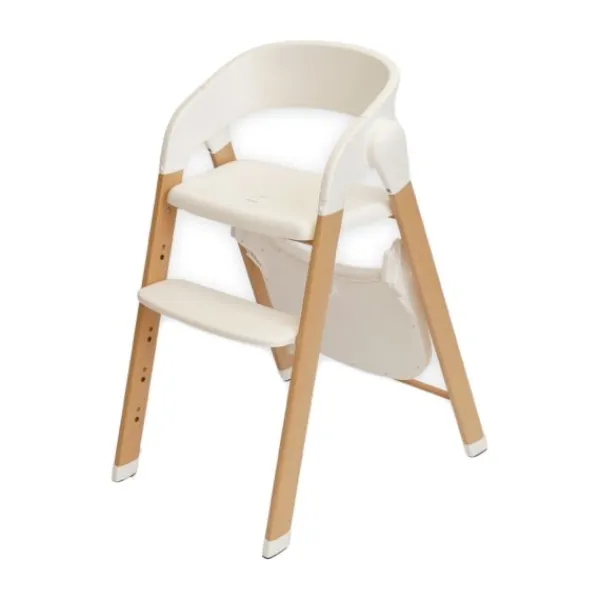 Bo Jungle Grow With Me High Chair - Pure White> Houten Kinderstoelen