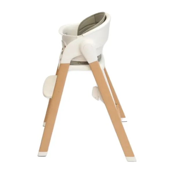 Bo Jungle Grow With Me High Chair - Pure White> Houten Kinderstoelen