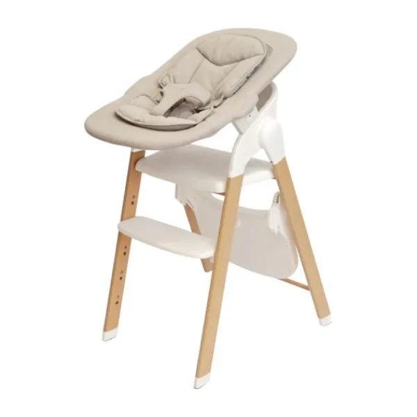 Bo Jungle Grow With Me High Chair - Pure White> Houten Kinderstoelen