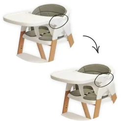 Bo Jungle Grow With Me High Chair - Pure White><noscript><img width=