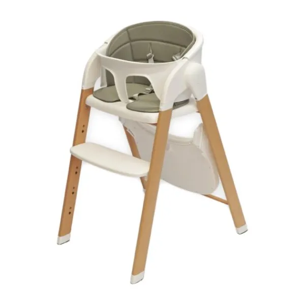 Bo Jungle Grow With Me High Chair - Pure White> Houten Kinderstoelen