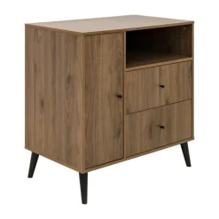 Bopita Zara Bladvergroter - Walnoot/Zwart> Complete Babykamers|Ladekasten