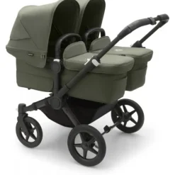 Bugaboo Donkey 5 Twin Complete Black/Forest Green-Forest Green> Tweeling Kinderwagens|Duo Kinderwagens