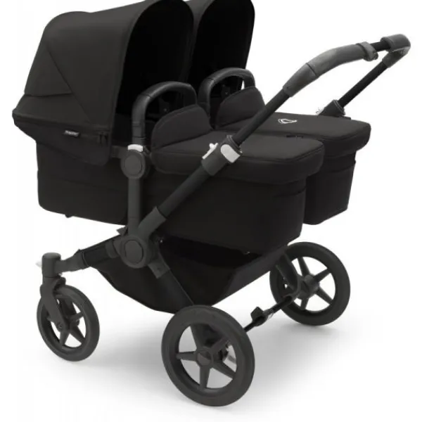 Bugaboo Donkey 5 Twin Complete Black/Forest Green-Forest Green> Tweeling Kinderwagens|Duo Kinderwagens