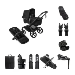 Bugaboo Fox 5 Renew Kinderwagen 4-in-1 - Newborn Bundel - Black / Deep Indigo><noscript><img width=