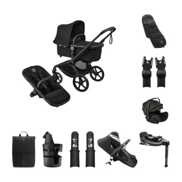 Bugaboo Fox 5 Renew Kinderwagen 4-in-1 - Newborn Bundel - Black / Deep Indigo> Wandelwagens|Complete Kinderwagens