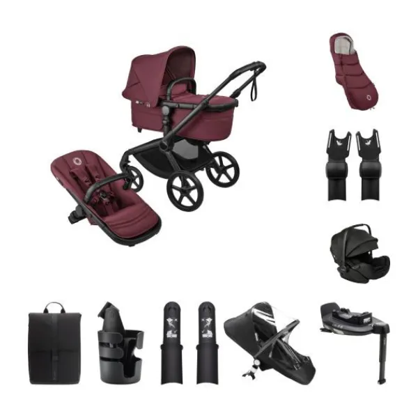 Bugaboo Fox 5 Renew Kinderwagen 4-in-1 - Newborn Bundel - Black / Deep Indigo> Wandelwagens|Complete Kinderwagens