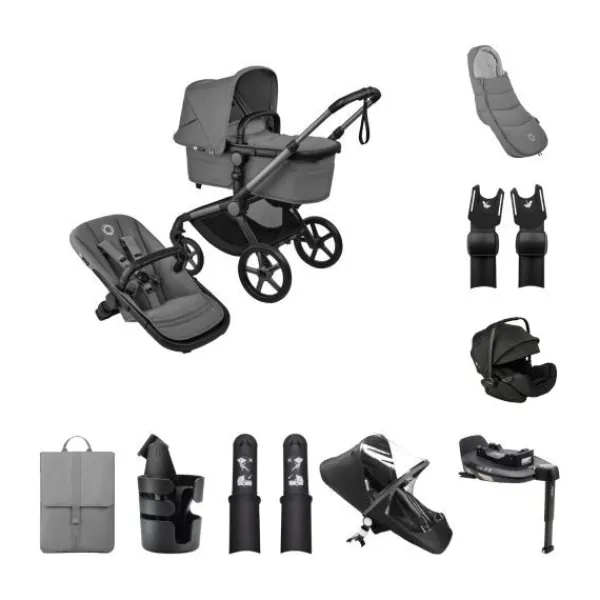 Bugaboo Fox 5 Renew Kinderwagen 4-in-1 - Newborn Bundel - Black / Deep Indigo> Wandelwagens|Complete Kinderwagens