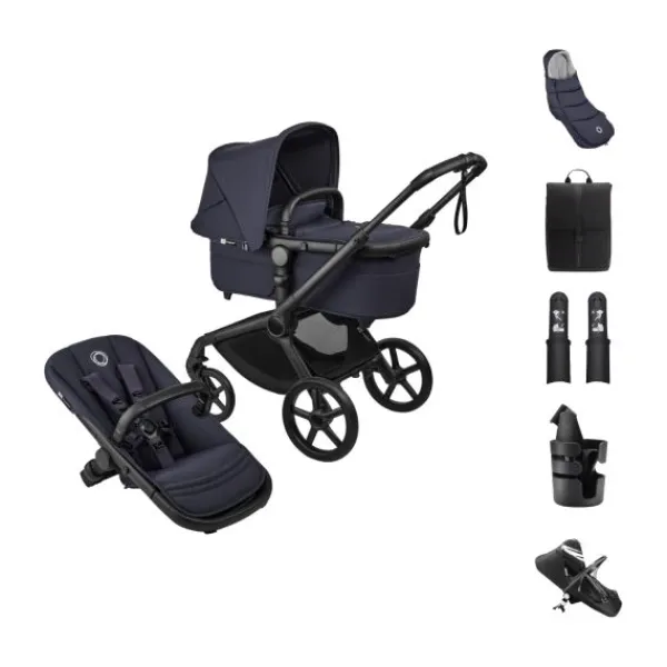 Bugaboo Fox 5 Renew Kinderwagen 2-in-1 - Essential Bundel - Black / Deep Indigo> Wandelwagens|Complete Kinderwagens