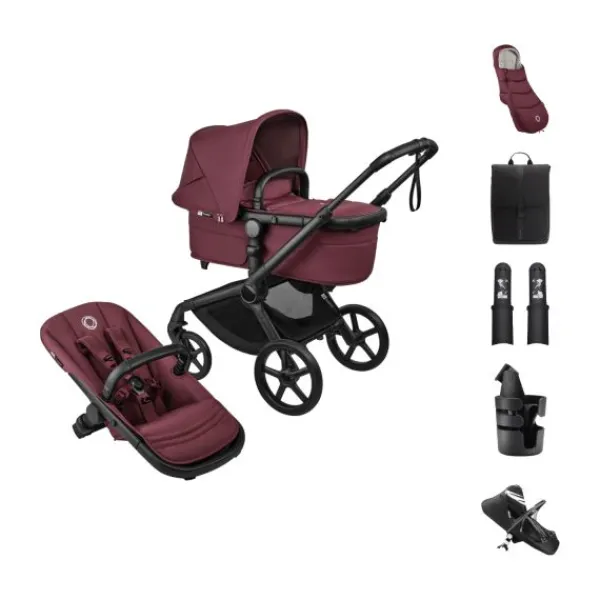 Bugaboo Fox 5 Renew Kinderwagen 2-in-1 - Essential Bundel - Black / Deep Indigo> Wandelwagens|Complete Kinderwagens