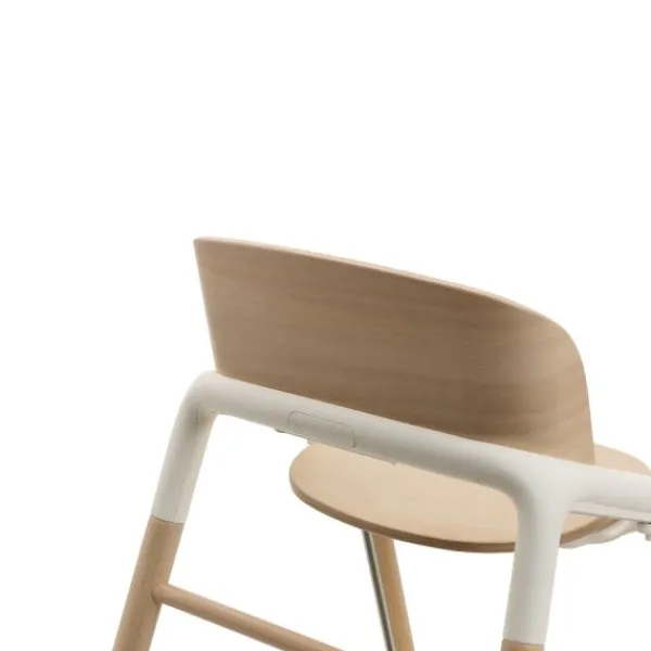 Bugaboo Giraffe Base Wood/Grey> Houten Kinderstoelen|Meegroeistoelen