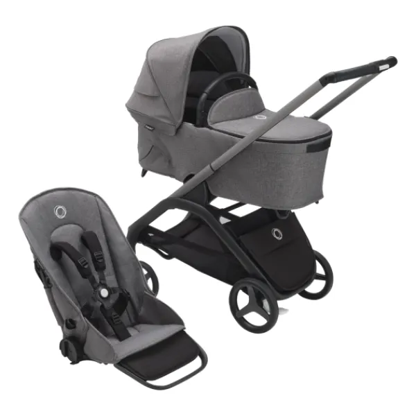 Bugaboo Wandelwagen Dragonfly Black Frame / Forest Green Zitje / Forest Green Sun Canopy> Wandelwagens|Complete Kinderwagens