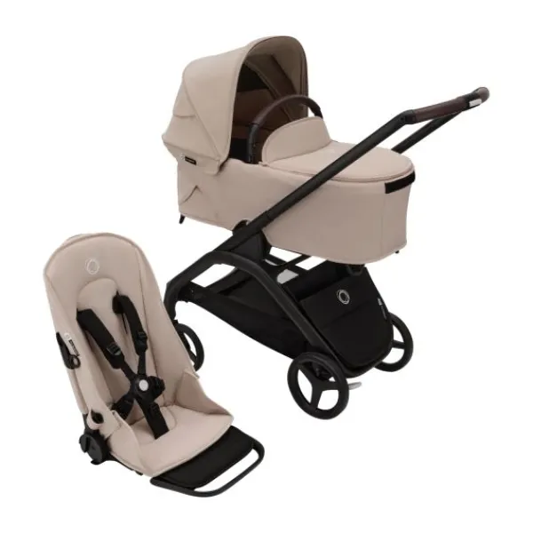 Bugaboo Wandelwagen Dragonfly Black Frame / Forest Green Zitje / Forest Green Sun Canopy> Wandelwagens|Complete Kinderwagens