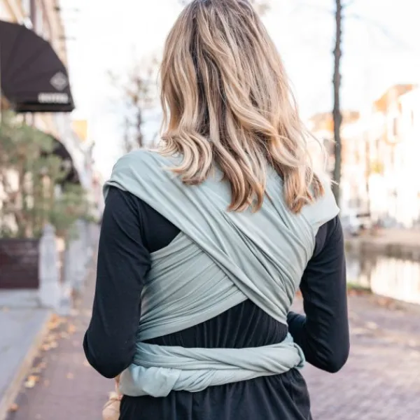 ByKay Stretchy Wrap Classic Minty Grey> Draagdoeken