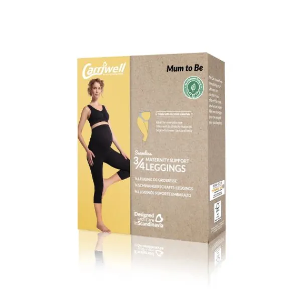 Carriwell Zwangerschapslegging Recycled 3/4 Zwart M> Leggings