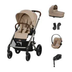 Cybex Balios 3-in-1 Kinderwagen Set M - Almond Beige/Beige> Wandelwagens|Complete Kinderwagens