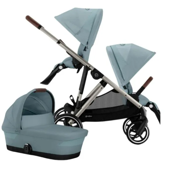 Cybex Duowagen Gazelle S Seashell Beige - Light Beige> Tweeling Kinderwagens|Duo Kinderwagens