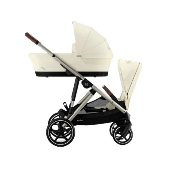 Cybex Duowagen Gazelle S Seashell Beige - Light Beige> Tweeling Kinderwagens|Duo Kinderwagens