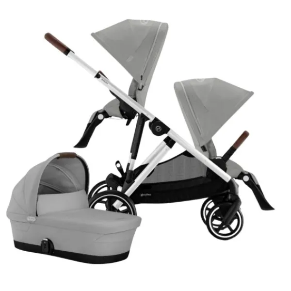 Cybex Duowagen Gazelle S Seashell Beige - Light Beige> Tweeling Kinderwagens|Duo Kinderwagens