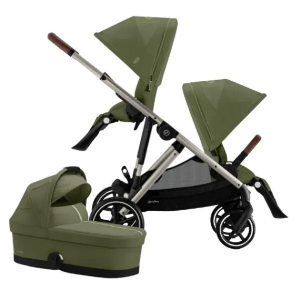 Cybex Duowagen Gazelle S Seashell Beige - Light Beige> Tweeling Kinderwagens|Duo Kinderwagens