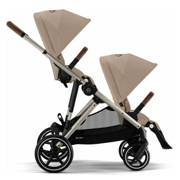 Cybex Duowagen Gazelle S Seashell Beige - Light Beige> Tweeling Kinderwagens|Duo Kinderwagens
