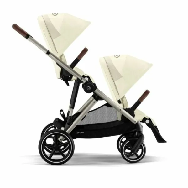 Cybex Duowagen Gazelle S Seashell Beige - Light Beige> Tweeling Kinderwagens|Duo Kinderwagens