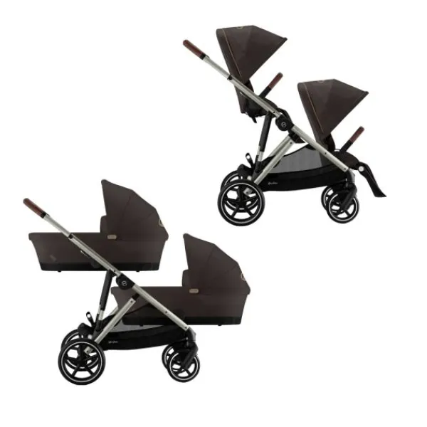 Cybex Duowagen Gazelle S Seashell Beige - Light Beige> Tweeling Kinderwagens|Duo Kinderwagens