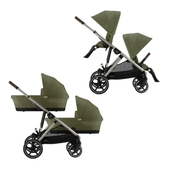 Cybex Duowagen Gazelle S Seashell Beige - Light Beige> Tweeling Kinderwagens|Duo Kinderwagens