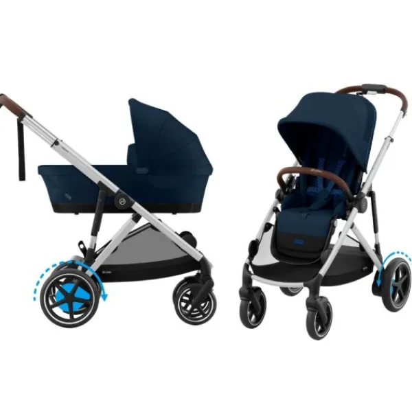 Cybex E-Gazelle S Kinderwagen 2-in-1 met reiswieg Almond Beige / Beige> Uitbreidbare Kinderwagens|Tweeling Kinderwagens