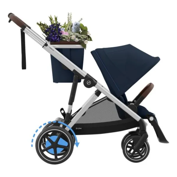Cybex E-Gazelle S Kinderwagen 2-in-1 met reiswieg Almond Beige / Beige> Uitbreidbare Kinderwagens|Tweeling Kinderwagens