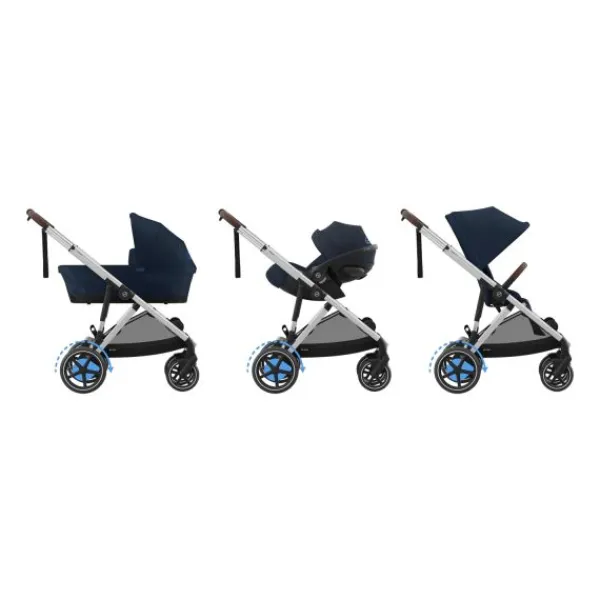 Cybex E-Gazelle S Kinderwagen 2-in-1 met reiswieg Almond Beige / Beige> Uitbreidbare Kinderwagens|Tweeling Kinderwagens