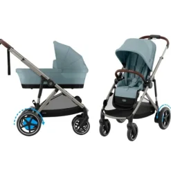 Cybex E-Gazelle S Kinderwagen 2-in-1 met reiswieg Almond Beige / Beige><noscript><img width=