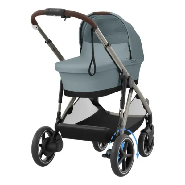 Cybex E-Gazelle S Kinderwagen 2-in-1 met reiswieg Almond Beige / Beige> Uitbreidbare Kinderwagens|Tweeling Kinderwagens