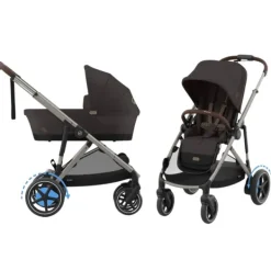 Cybex E-Gazelle S Kinderwagen 2-in-1 met reiswieg Almond Beige / Beige><noscript><img width=