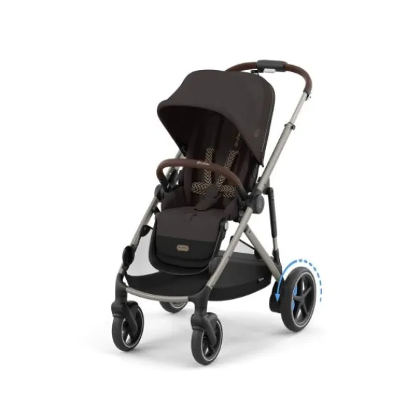 Cybex E-Gazelle S Kinderwagen 2-in-1 met reiswieg Almond Beige / Beige> Uitbreidbare Kinderwagens|Tweeling Kinderwagens