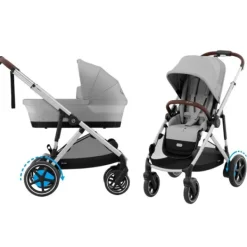 Cybex E-Gazelle S Kinderwagen 2-in-1 met reiswieg Almond Beige / Beige><noscript><img width=
