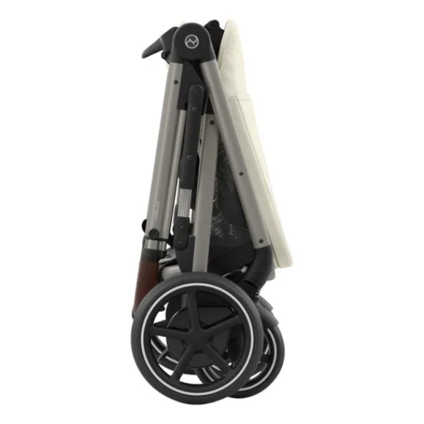 Cybex E-Gazelle S Kinderwagen 2-in-1 met reiswieg Almond Beige / Beige> Uitbreidbare Kinderwagens|Tweeling Kinderwagens