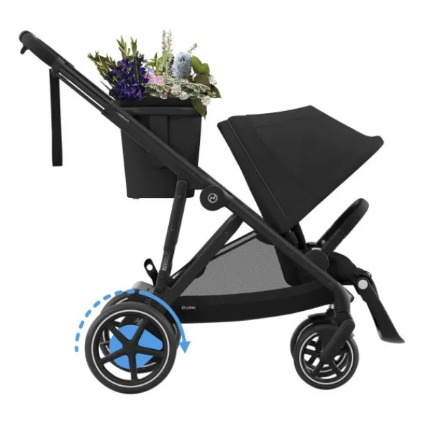 Cybex E-Gazelle S Kinderwagen 2-in-1 met reiswieg Almond Beige / Beige> Uitbreidbare Kinderwagens|Tweeling Kinderwagens