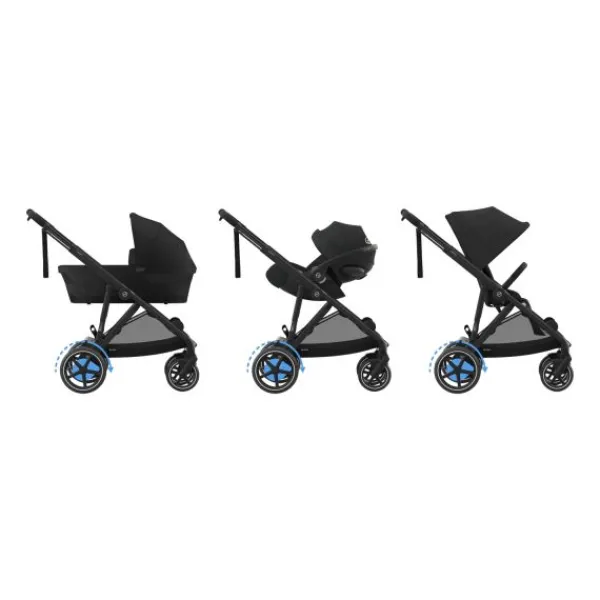 Cybex E-Gazelle S Kinderwagen 2-in-1 met reiswieg Almond Beige / Beige> Uitbreidbare Kinderwagens|Tweeling Kinderwagens