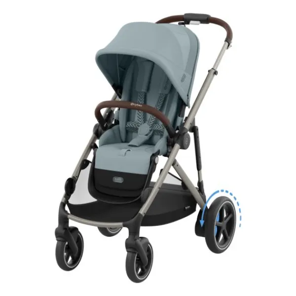 Cybex E-Gazelle S Twin-Kinderwagen Almond Beige / Beige> Uitbreidbare Kinderwagens|Wandelwagens