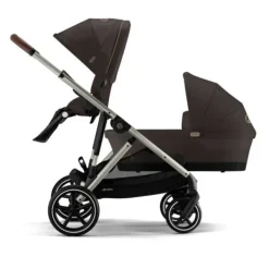 Cybex E-Gazelle S Twin-Kinderwagen Almond Beige / Beige><noscript><img width=