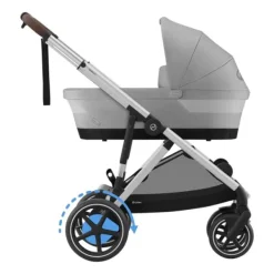 Cybex E-Gazelle S Twin-Kinderwagen Almond Beige / Beige><noscript><img width=