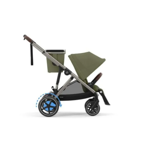 Cybex E-Gazelle S Twin-Kinderwagen Almond Beige / Beige> Uitbreidbare Kinderwagens|Wandelwagens