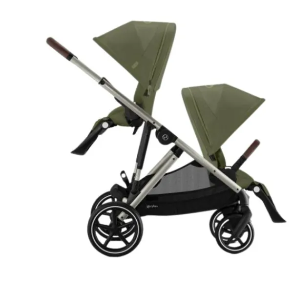 Cybex E-Gazelle S Twin-Kinderwagen Almond Beige / Beige> Uitbreidbare Kinderwagens|Wandelwagens