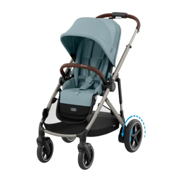 Cybex E-Gazelle S Twin-Kinderwagen Almond Beige / Beige> Uitbreidbare Kinderwagens|Wandelwagens
